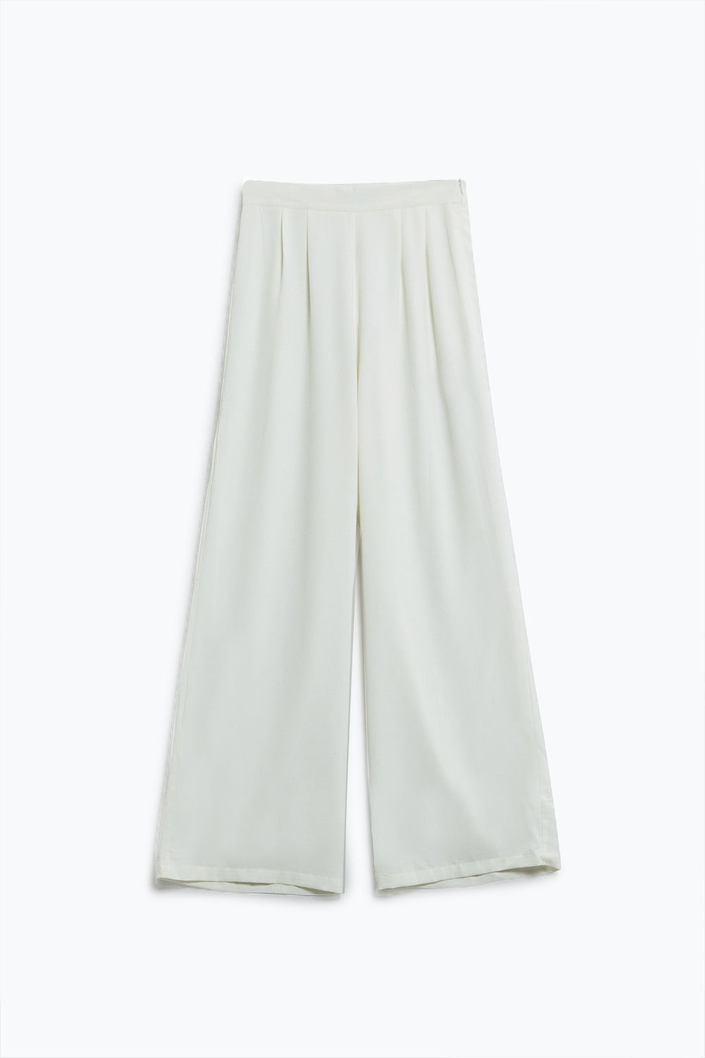 Wide Leg Pants In White - Trousers