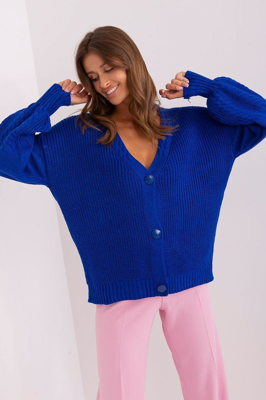 Women's Blue Oversized Cardigan for Trendy Looks blue one-size-fits-all - Cardigans