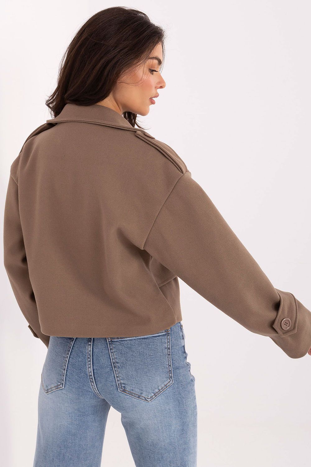 Womens Coat - Chic Red Faux Leather Jacket - Coats