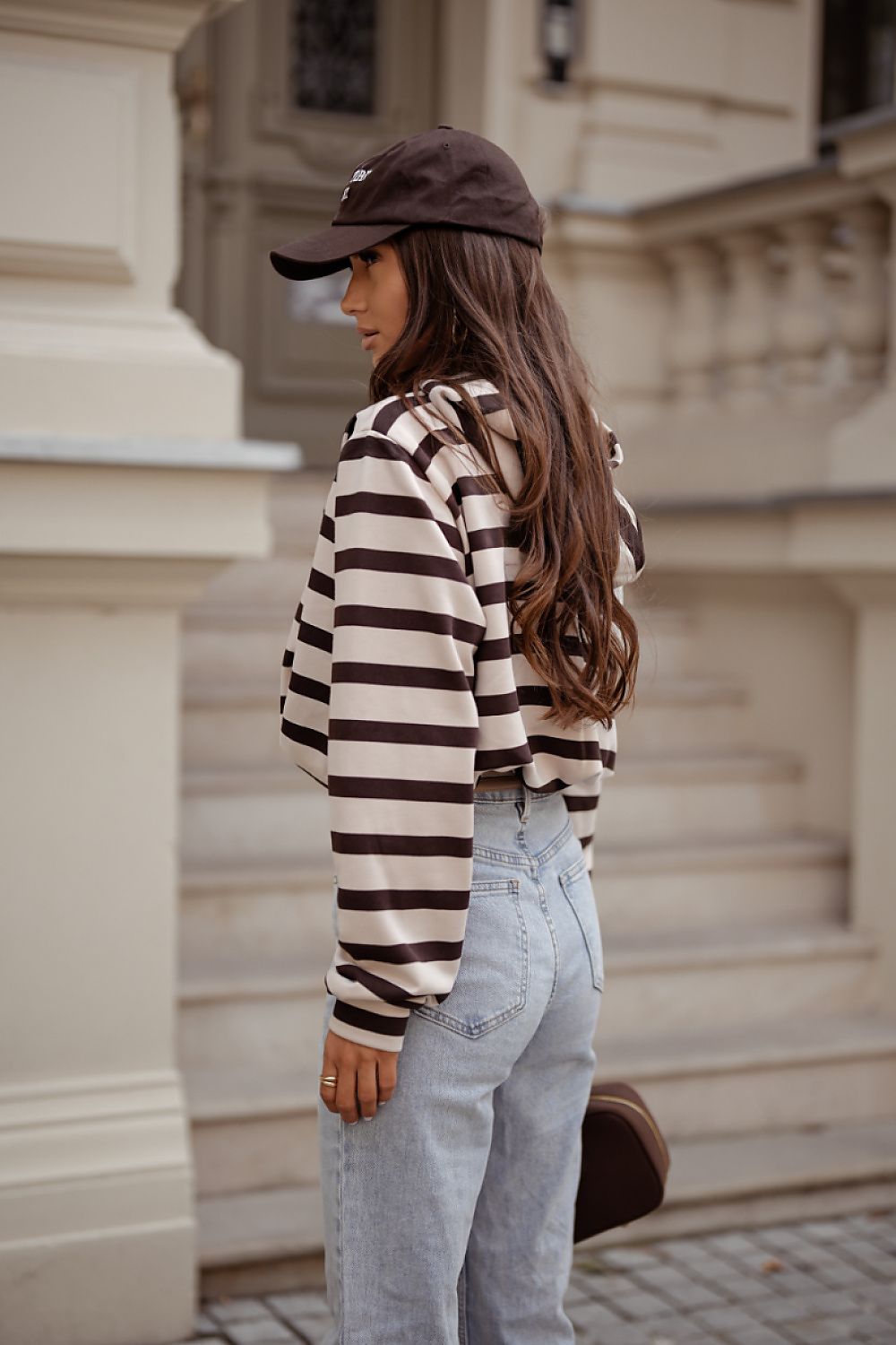 Women's Striped Sweatshirt for Stylish Comfort - Sweaters