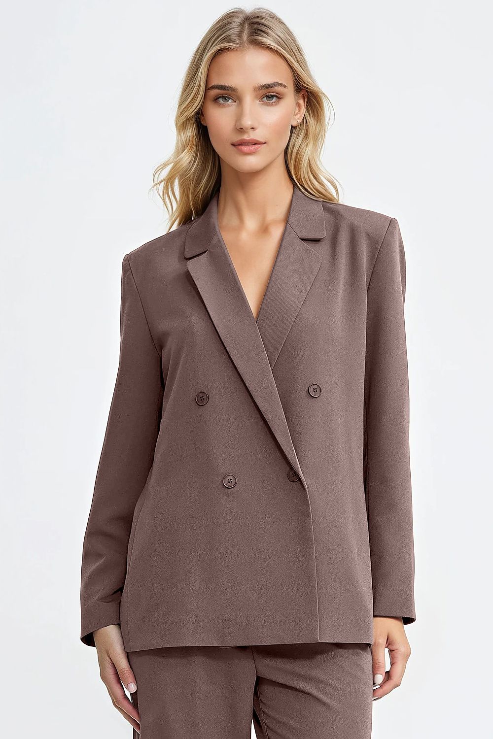 Nife Women's Tailored Jacket for Elegant Style brown - Coats & Jackets