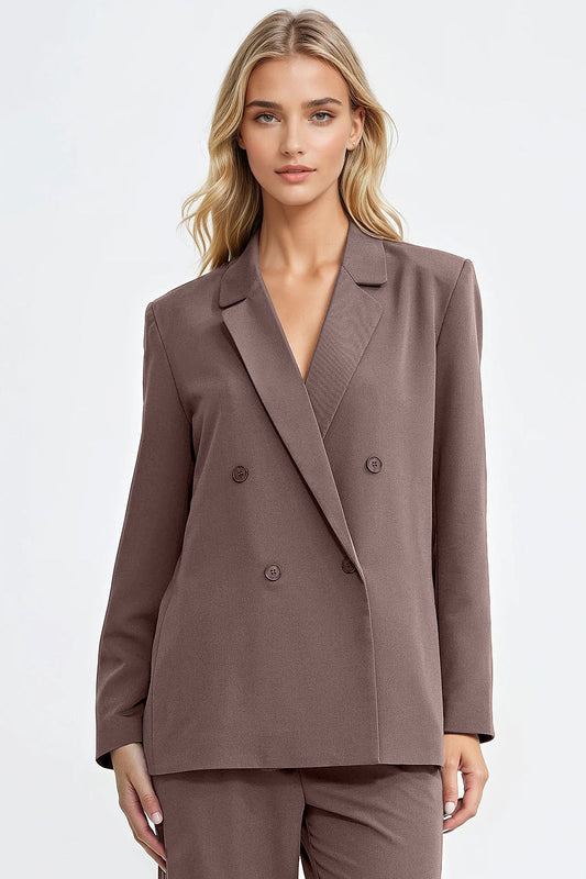 Nife Women's Tailored Jacket for Elegant Style brown - Coats & Jackets