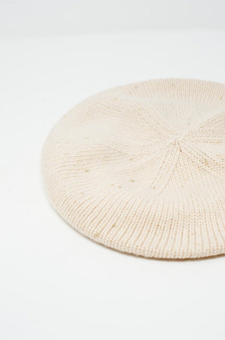 Wool beret in beige