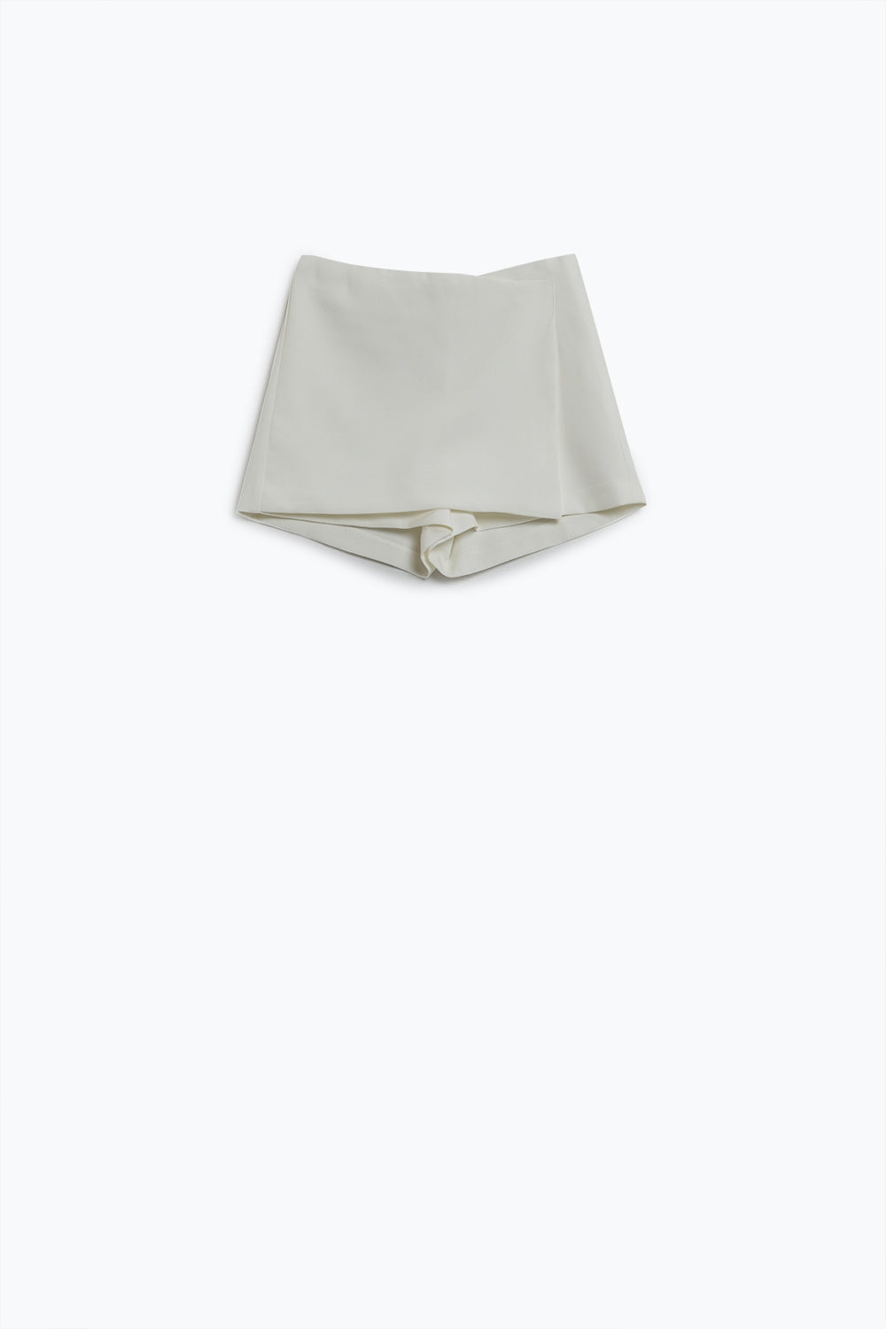 Wrap Mini Skort in White - Skorts